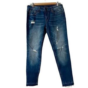 Vigoss The Chelsea Skinny Jeans Women’s Sz 28 – Distressed Medium Wash Raw Hem